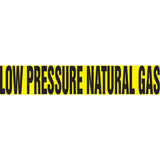 Snap Tite™ "Low Pressure Natural Gas" Pipe Marker, Snap-On, 6" H x 8" W, Black on Yellow