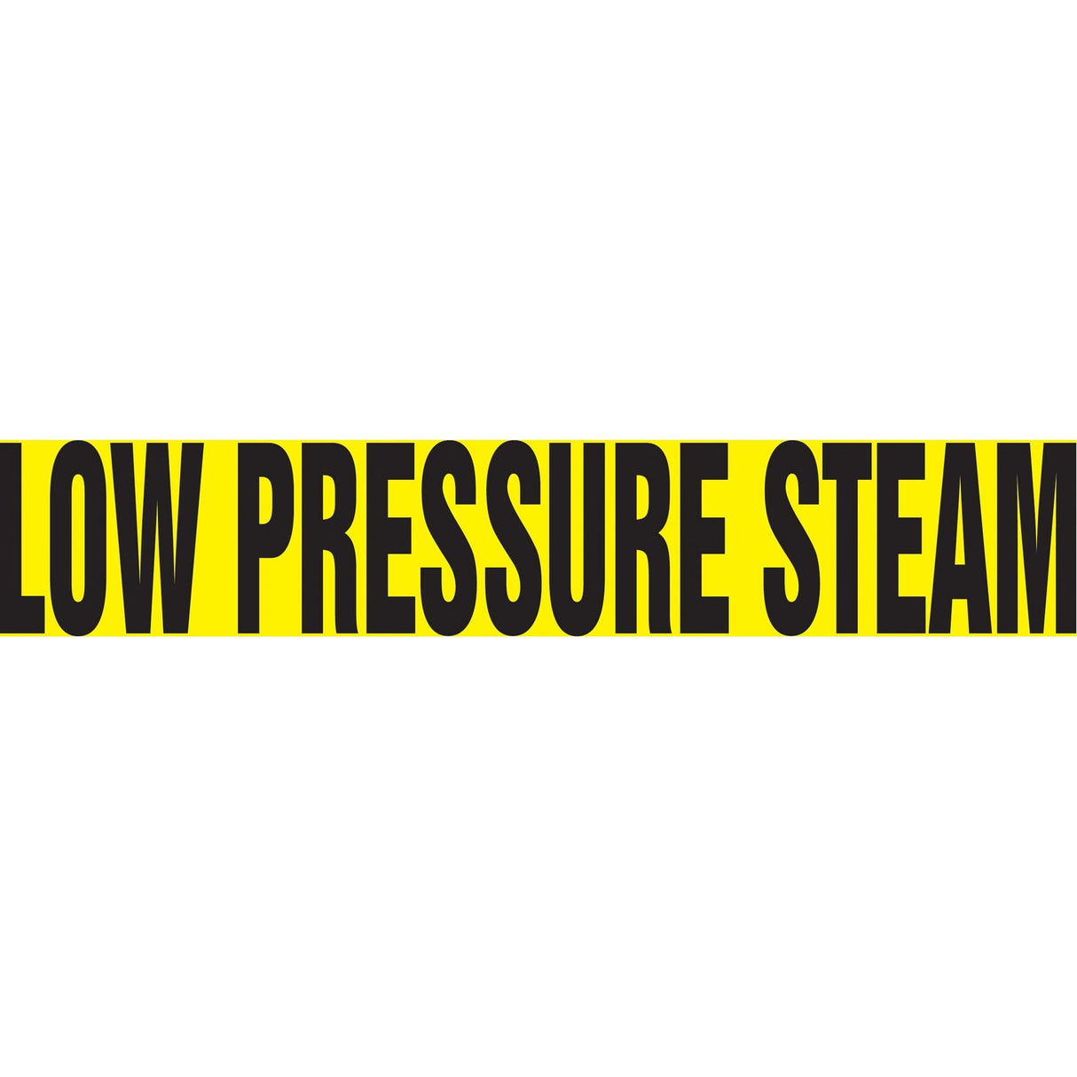 Snap Tite™ "Low Pressure Steam" Pipe Marker, Snap-On, 14" H x 12" W, Black on Yellow