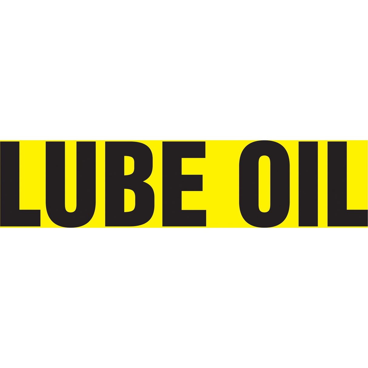 Snap Tite™ "Lube Oil" Pipe Marker, Snap-On, 6" H x 8" W, Black on Yellow