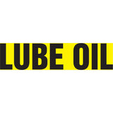 Snap Tite™ "Lube Oil" Pipe Marker, Snap-On, 9" H x 8" W, Black on Yellow