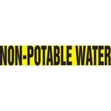 Snap Tite™ "Non-Potable Water" Pipe Marker, Snap-On, 6" H x 8" W, Black on Yellow