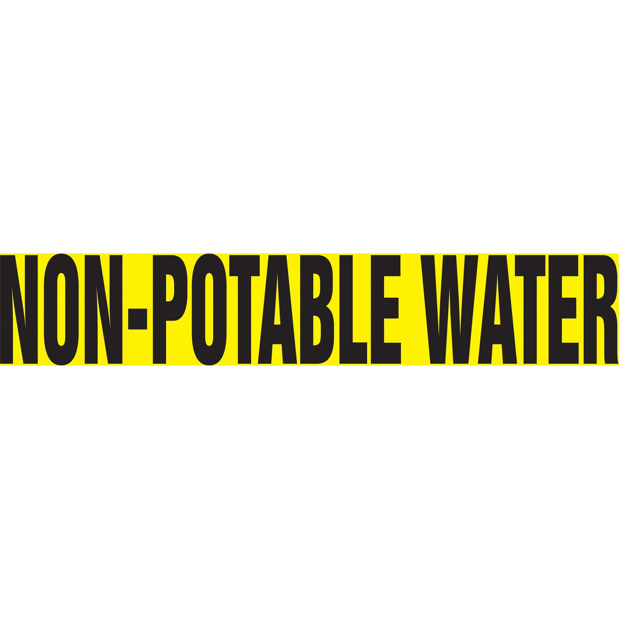 Snap Tite™ "Non-Potable Water" Pipe Marker, Snap-On, 9" H x 8" W, Black on Yellow