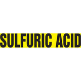 Snap Tite™ "Sulfuric Acid" Pipe Marker, Snap-On, 6" H x 8" W, Black on Yellow