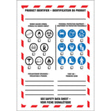 Product Identifier Data Label, Vinyl, Sheet, 3-1/2" L x 5" W