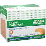 Bandages, Rectangular/Square, 1-1/2", Fabric, Non-Sterile