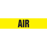 Snap Tite™ "Air" Pipe Marker, Snap-On, 6" H x 8" W, Black on Yellow