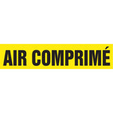 Snap Tite™ "Air Comprimé" Pipe Markers, Snap-On, 9" H x 8" W, Black on Yellow