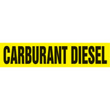 Snap Tite™ "Carburant Diesel" Pipe Marker, Snap-On, 14" H x 12" W, Black on Yellow