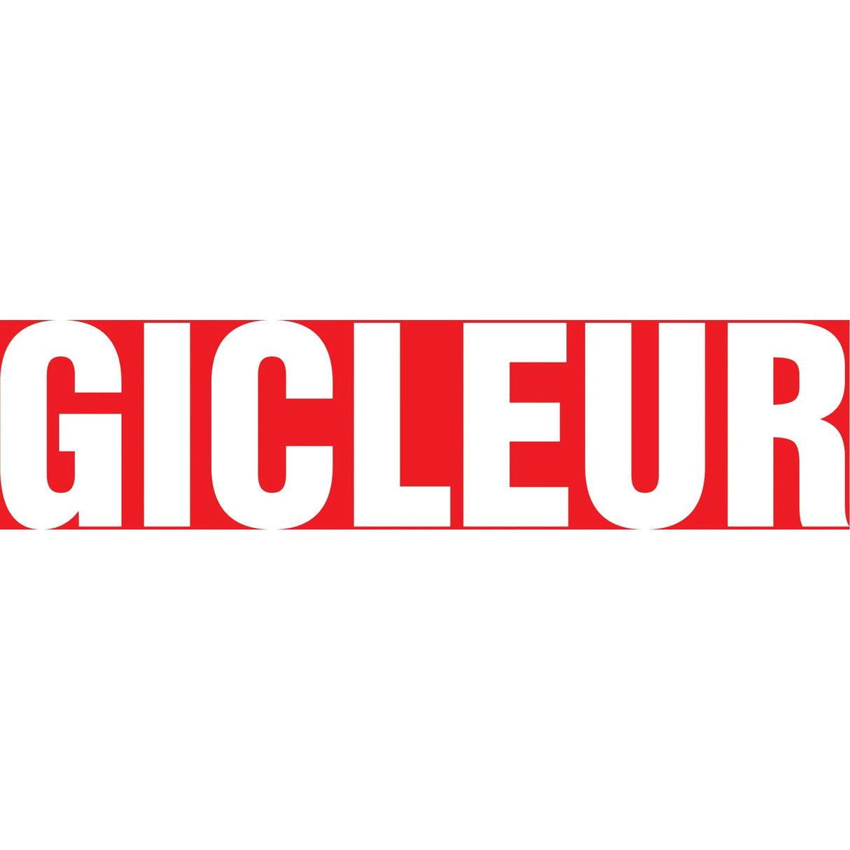 "Gicleur" Pipe Marker, Self-Adhesive, 1-1/2" H x 8" W, White on Red