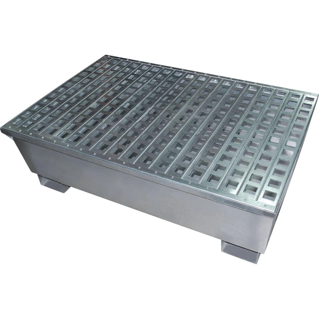Steel Spill Containment Pallets, 68 US gal. Spill Capacity, 47.25" x 47.25" x 19.29"