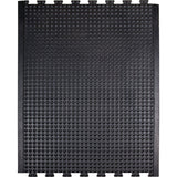Anti-Fatigue Dome Matting, Bubbled, 3' x 4' x 1/2", Black, Rubber