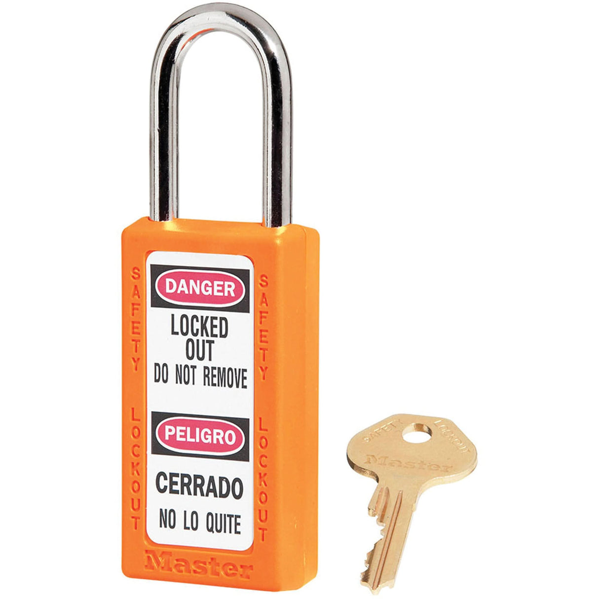 411 Series Zenex™ Padlocks - Set of Six, Safety Padlock, Keyed Alike, Thermoplastic, 1-1/2" Width