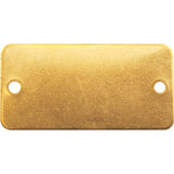 Blank Tags, Brass, 3" W x 1" H