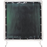 Welding Screen and Frame, 3 Panels, Green, 6'x6'x6'