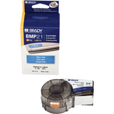 Indoor/Outdoor Label Tape, Vinyl, 0.75" L x 252" H, White on Blue