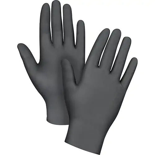 Tactile Grip Examination Gloves, Nitrile, 5-mil, Powder-Free, Black