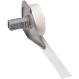 Repositionable Label Printer Tape, Vinyl, White, 0.5" Width