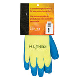 High Visibility Coated Gloves, 9, Rubber Latex Coating, 7 Gauge, Acrylic Shell