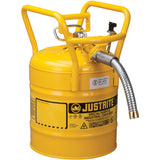 D.O.T. AccuFlow™ Safety Cans, Type II, Steel, 5 US gal., Yellow, FM Approved