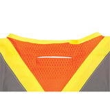 Surveyor's Safety Vest, High Visibility Orange, Large, Polyester