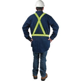 Standard-Duty Safety Harness, High Visibility Lime-Yellow, Silver Reflective Colour, X-Large