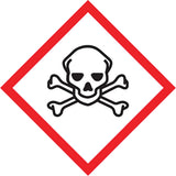 Toxic Material GHS Pictogram Labels, Paper, Roll, 1" L x 1" W