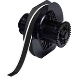 Indoor-Outdoor Label Printer Tape, Vinyl, Black, 0.5" Width