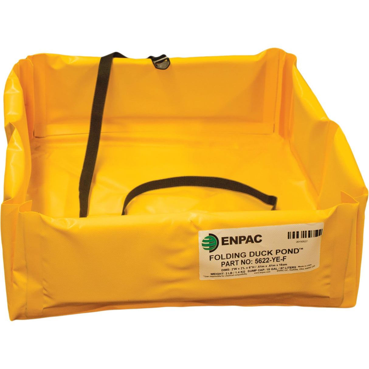 Folding Duck Ponds Mini-Berm Containment, 22 US gal. Capacity, 3' W x 2' L x 6" H, Foam Wall
