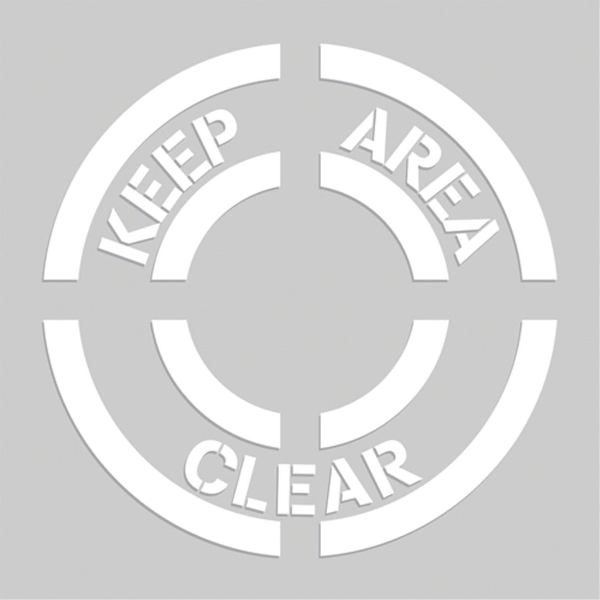 Floor Marking Stencils - Keep Area Clear, Pictogram, 20" x 20"