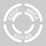 Floor Marking Stencils - Keep Area Clear, Pictogram, 20" x 20"