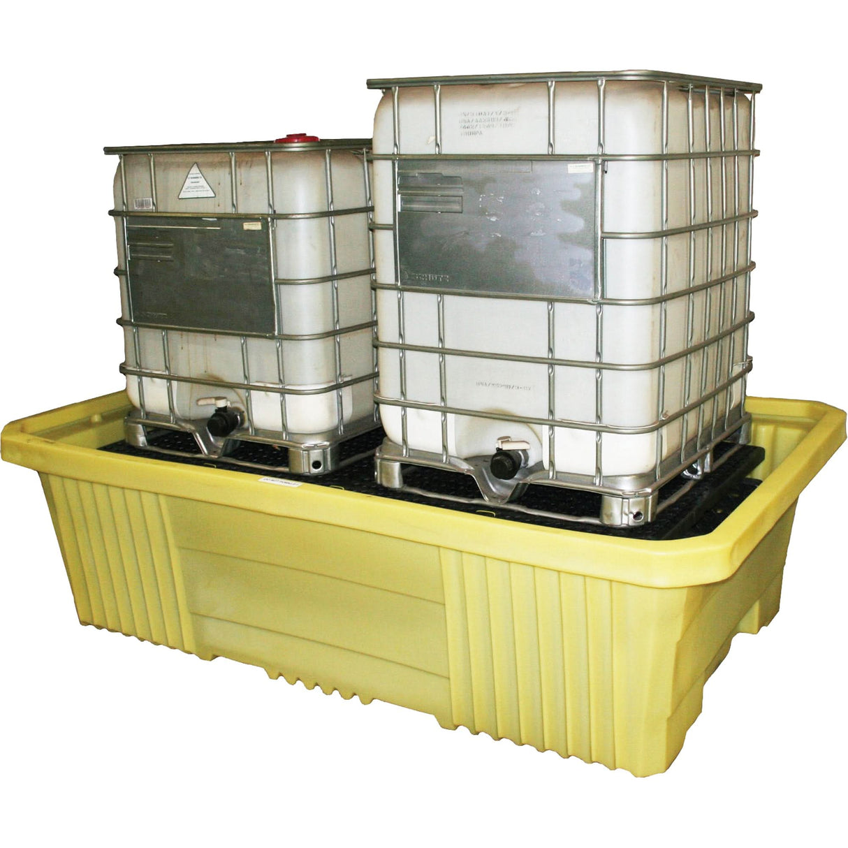 Double IBC 4000i With Drain, 750 US gal. Spill Capacity, 113" x 71" x 32"