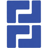 Floor Corner Marks, L, 5" L x 2" W, Blue, Polyester