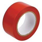 Floor Marking Tape, 2" x 108', Vinyl, Red