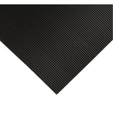 Corrugated Switchboard Matting No.702, 3' W x 5' L, 1/4" Thickness, Black, PVC