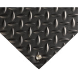 Electrically Conductive Mat No.785, 3' W x 75' L x 5/32" T, PVC, Diamond, Black