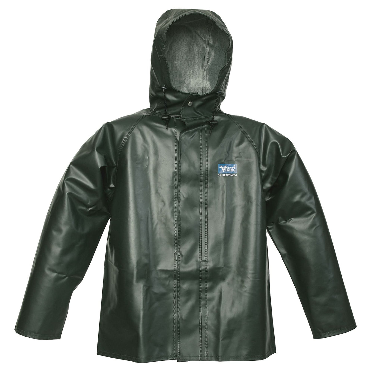 Journeyman Chemical Resistant Rain Jacket, 2X-Large, Green, Polyester/PVC