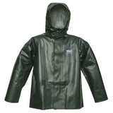 Journeyman Chemical Resistant Rain Jacket, 2X-Large, Green, Polyester/PVC