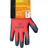Coated Gloves, 9, Rubber Latex Coating, 13 Gauge, Polyester Shell