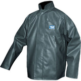 Journeyman Chemical Resistant Rain Jacket, Polyester, Large, Green