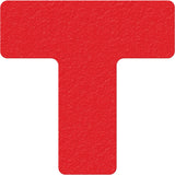 Lean 5S Manufacturing Markers, T, 6" L x 6" W, Red, Vinyl