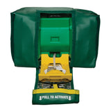 Tempered Portable Eyewash, Gravity-Fed, 9 gal. Capacity, Meets ANSI Z358.1