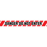 Barricade Tape, English, 3" W x 1000' L, 2 mils, Black on Red