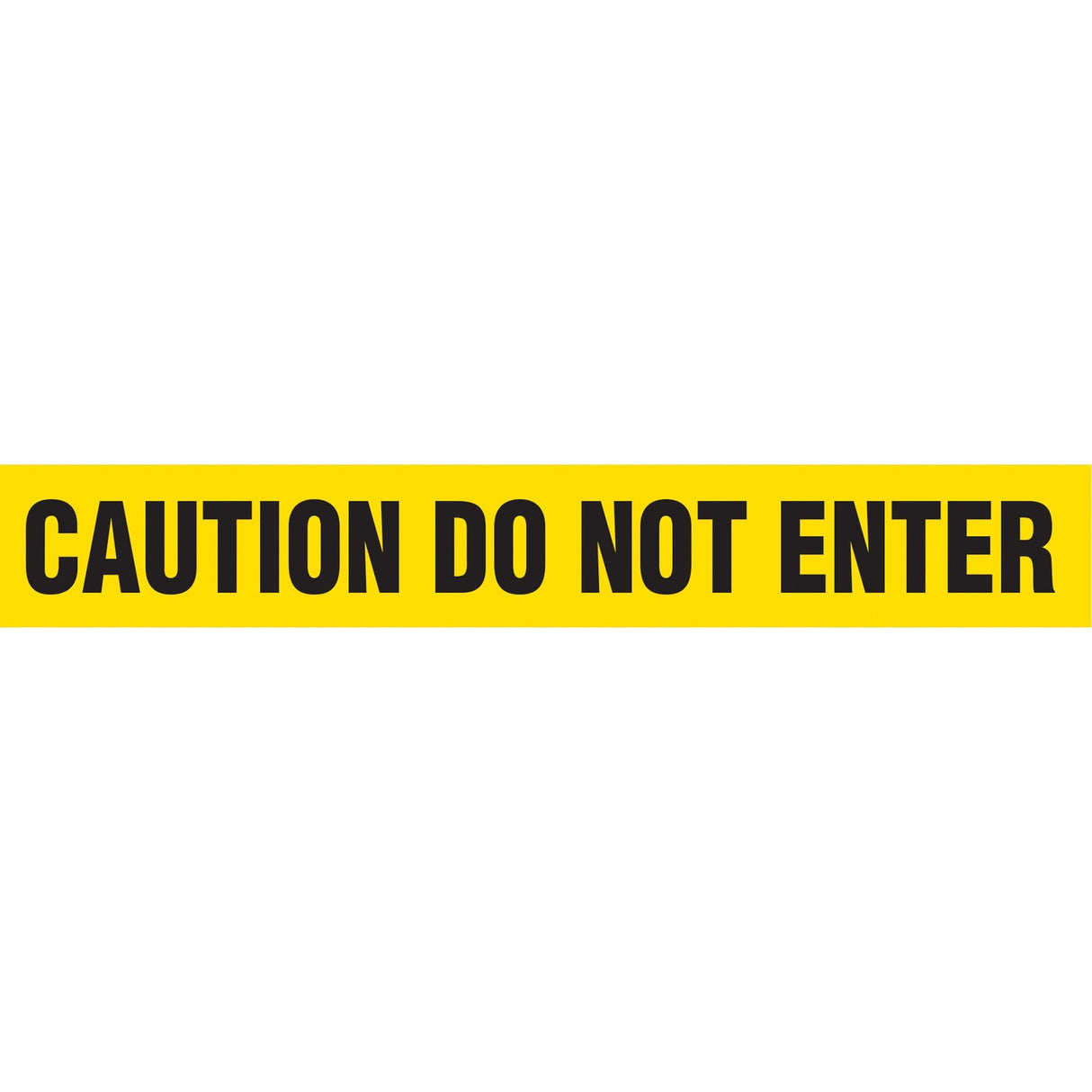 Barricade Tape, English, 3" W x 1000' L, 2 mils, Black on Yellow