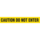 Barricade Tape, English, 3" W x 1000' L, 2 mils, Black on Yellow