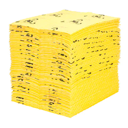 Caution Pads - High Visibility Absorbents, Universal, 15" x 18", 24.4 gal. Absorbancy