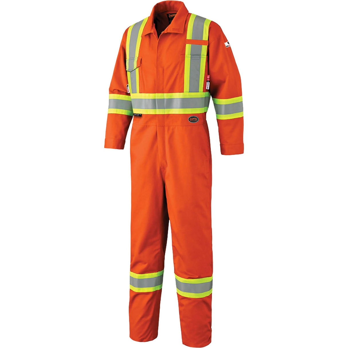 7702 Arc Flash Hi-Vis Safety Coveralls, Size 62, Orange, 10 cal/cm²
