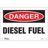 "Diesel Fuel" Sign, 7" x 10", Aluminum, English
