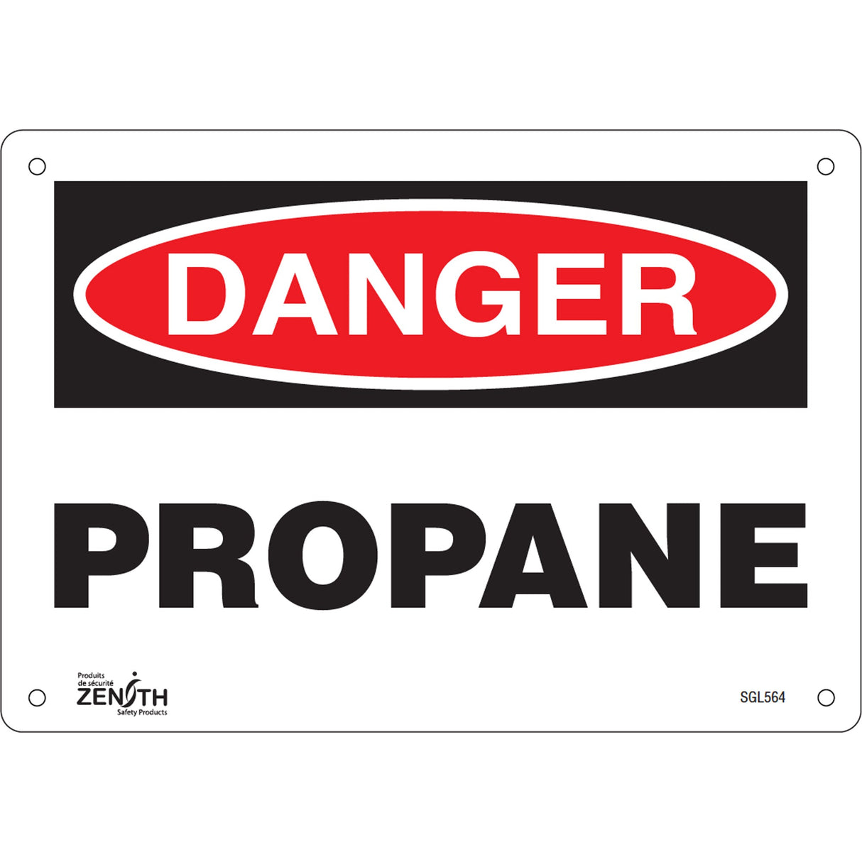 "Propane" Sign, 7" x 10", Plastic, English