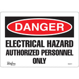 "Authorized Personnel Only" Sign, 7" x 10", Vinyl, English