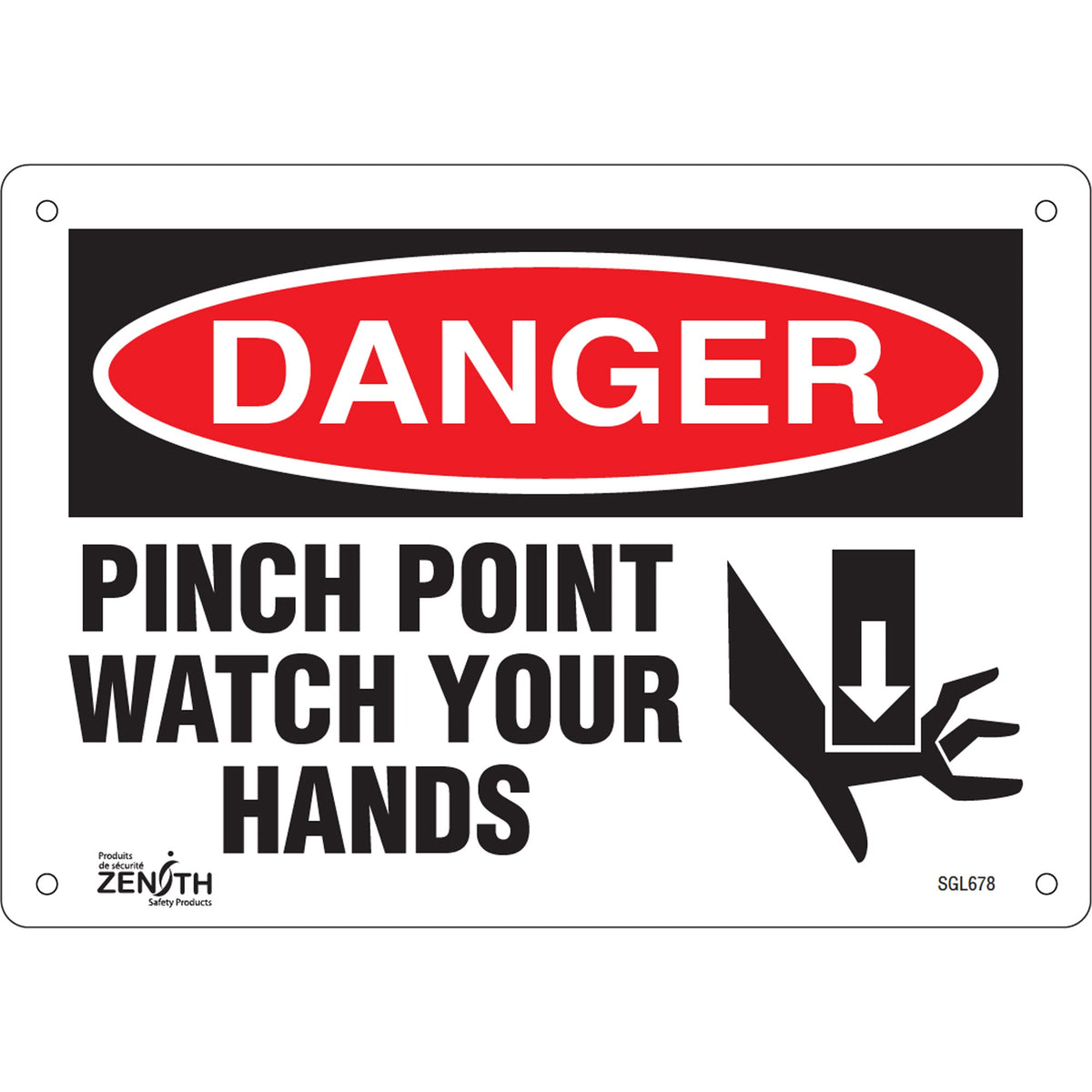 Pinch Point Sign Small